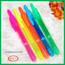 Colored ink fluorescent marker type retractable highlighter